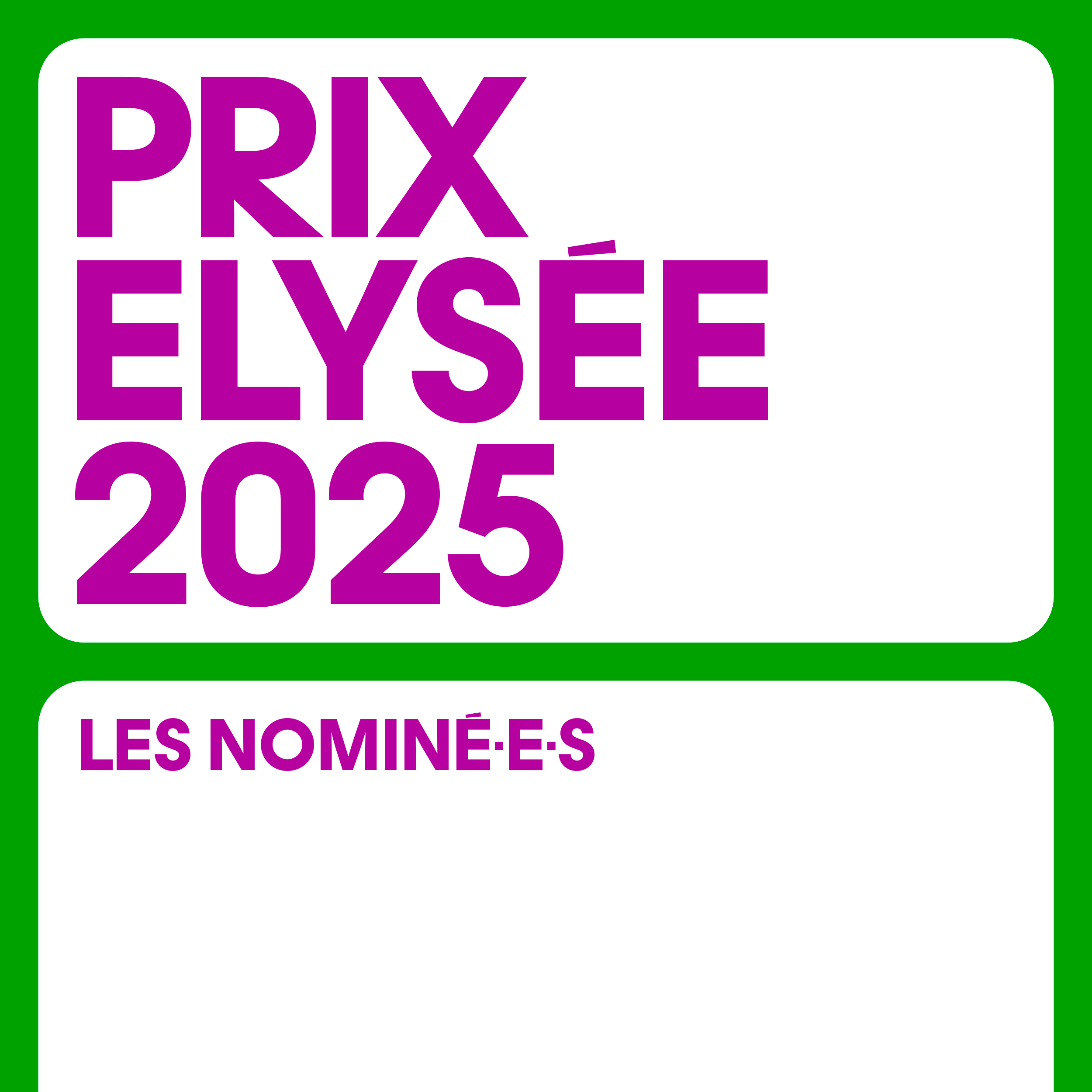 Les nominé·e·s